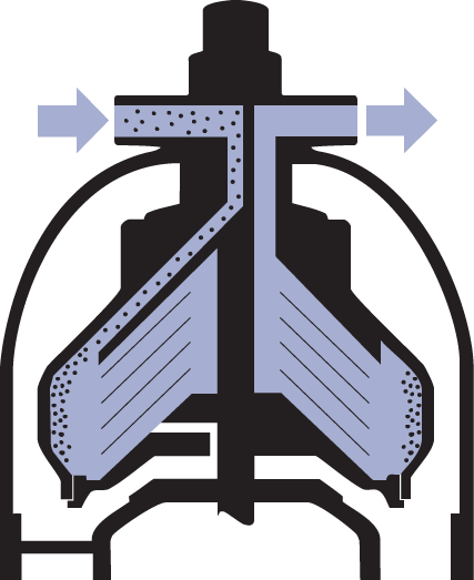 Drawing of a separator bowl